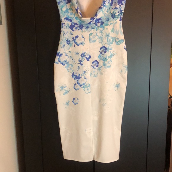 🎉 HP! Backless ASOS True Violet wiggle dress UK 8/US 4 - Picture 8 of 13